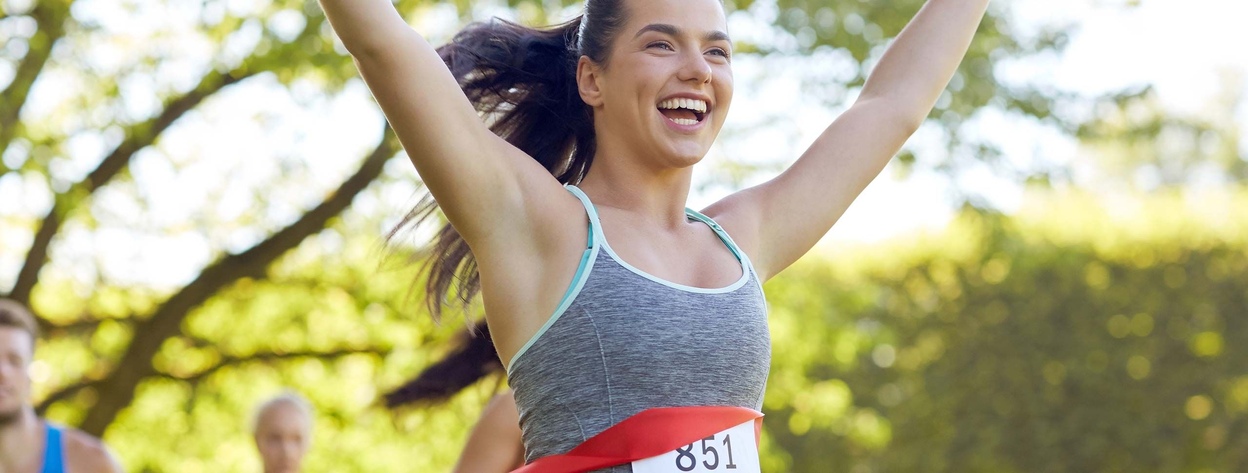 Goals - woman winning a marathon